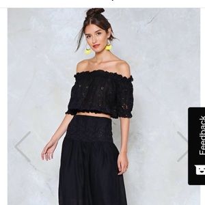 Nasty Gal Thread to Toe Broderie Top and Skirt